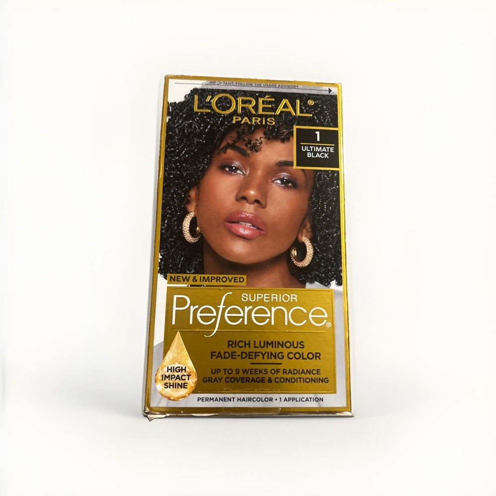 L'Oreal Superior Preference Permanent Hair Color #1 Ultimate Black